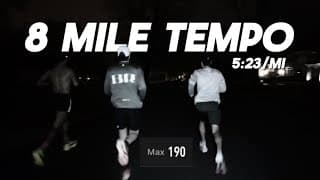 Huge Fitness Test for Houston Marathon// 8 Mile Tempo at 5:23/mi