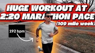 2 x 6 Miles at 5:23/mi! // 4 WEEKS UNTIL SUB-2:20 ATTEMPT